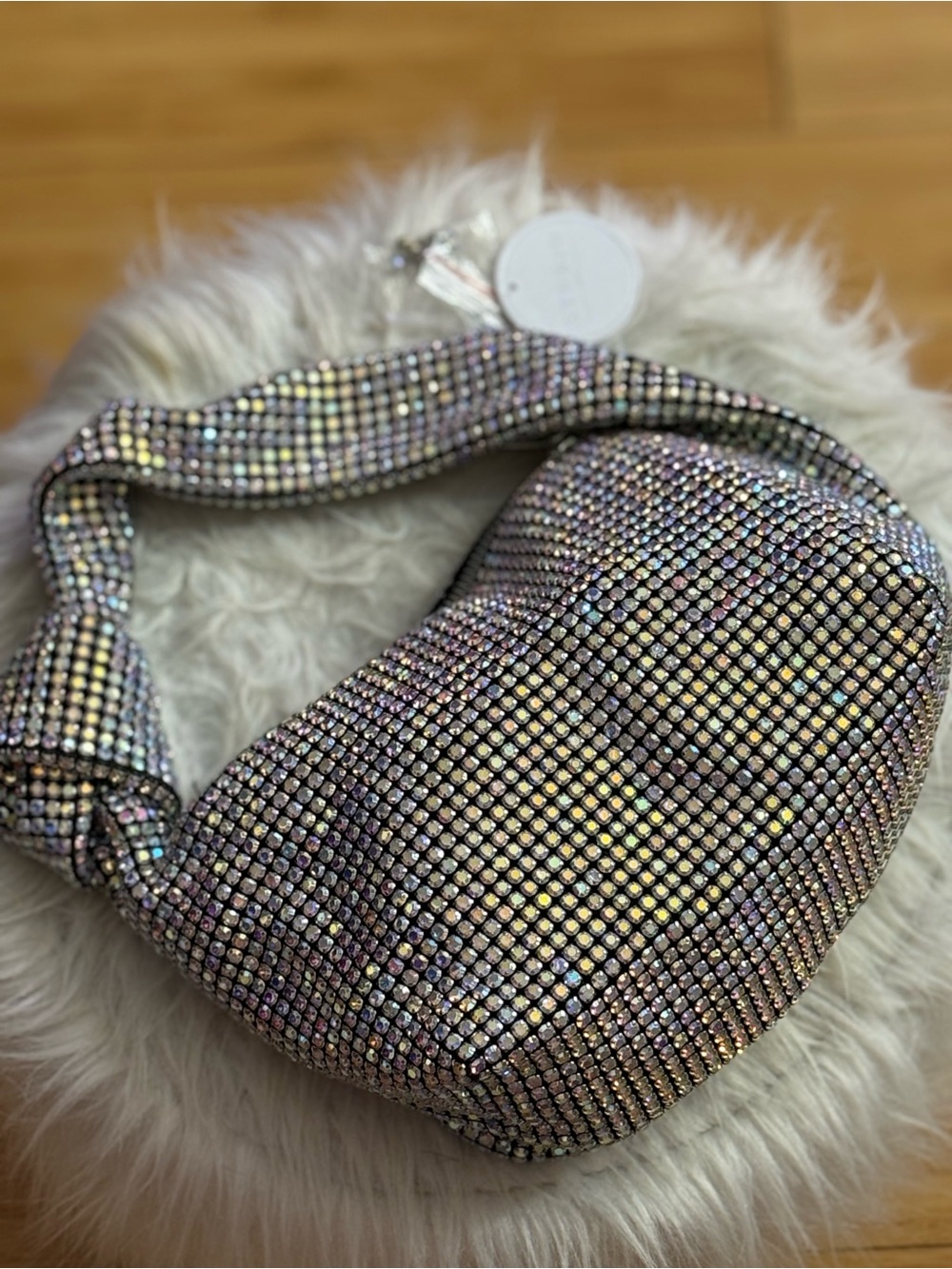 Crystal Mesh Hobo Bag - Iridescent